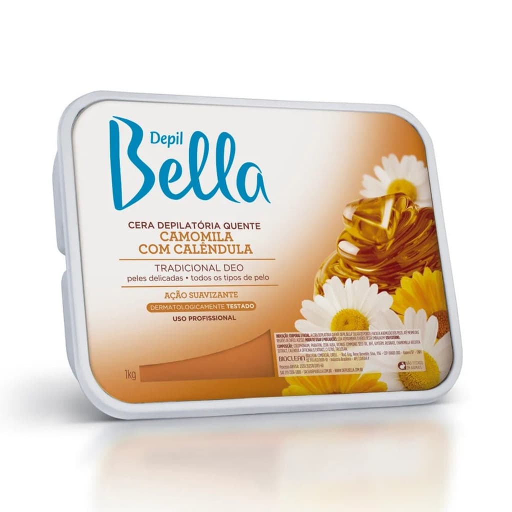 Cera Depilatória Quente Depil Bella Camomila e Calêndula 1kg