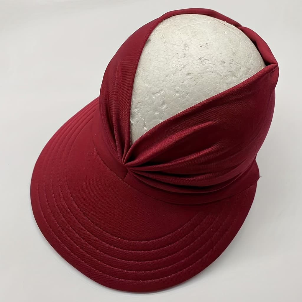Chapéu de Sol com Viseira Plissada - Chapéu Dobrável para Praia e Piquenique com Proteção UV - para Mulheres - Perfeito