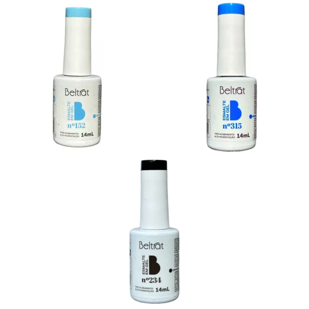 Kit Esmalte em Gel Beltrat 14ml 152 + 315 + 234