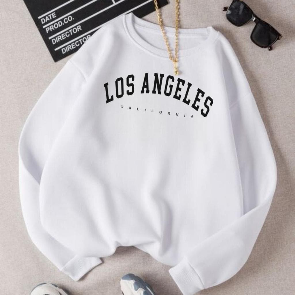 Moletom Careca Gola Redonda Los Angeles California Blusa de Frio Novidade Promoção