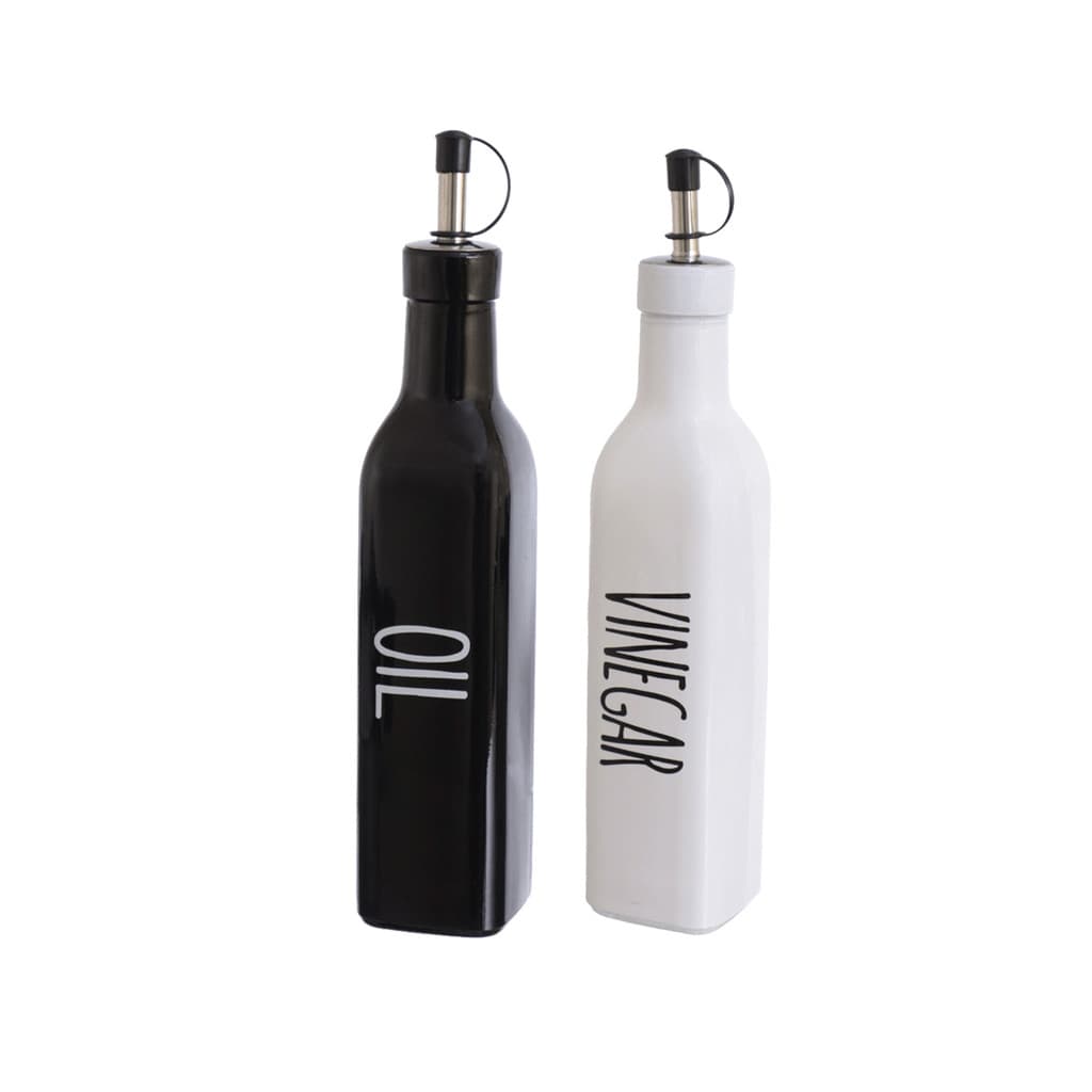 Galheteiro 2 Peças Manhattan 2 Peças 290ml Em Vidro Vinagre e Azeite