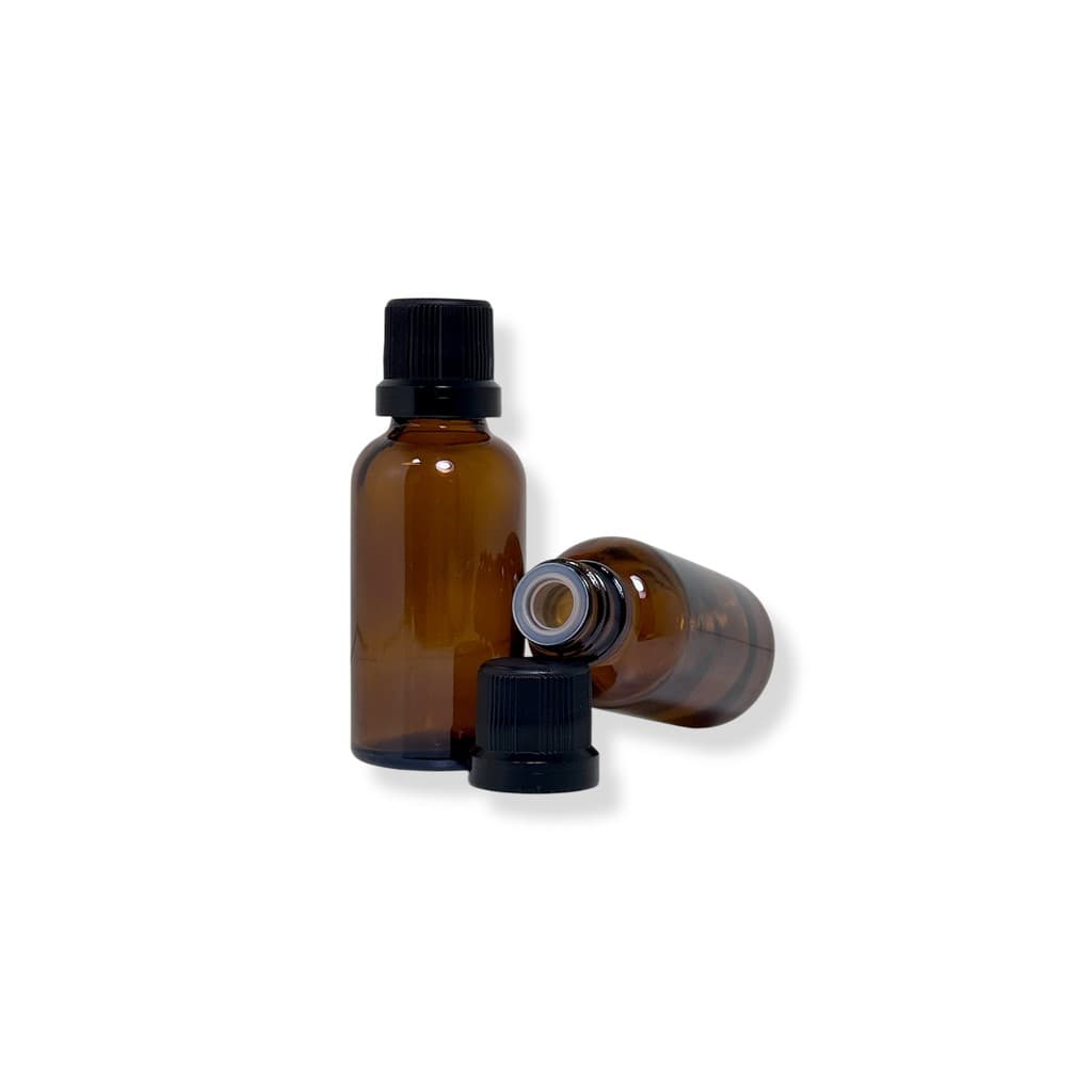 Kit 10 Frascos De Vidro Âmbar 30ml Com Tampa E Batoque