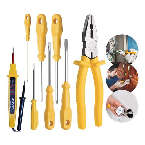 Kit Ferramentas Eletricista - Reparo De Tomadas, Interruptores e Chuveiros