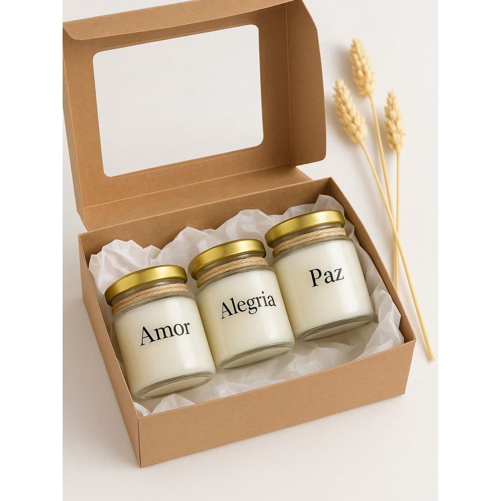 Kit 3 Velas Aromáticas Perfumadas Dia Das Maes Dia Dos Namorados, Presentes, Lembrancinha