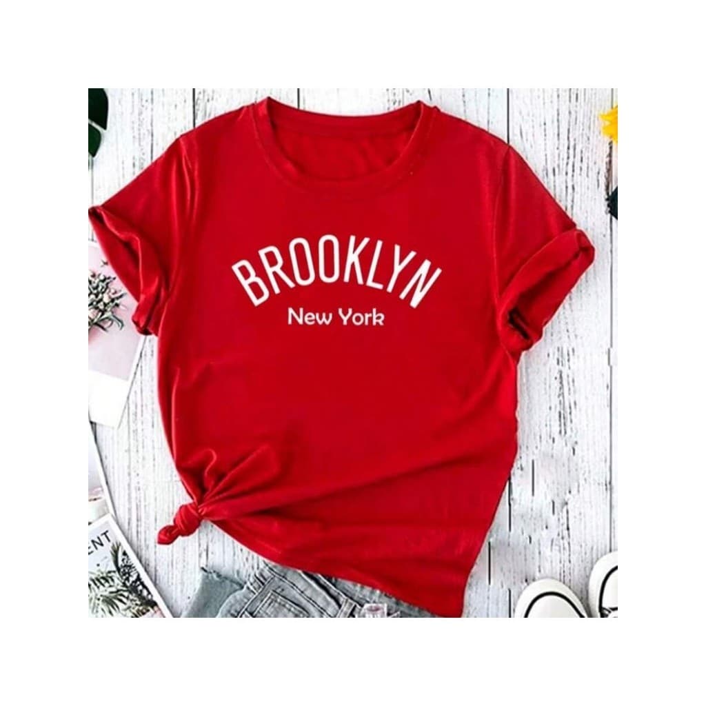 Camiseta Tshirt 100% Algodão NewY NY Brooklyn Feminina