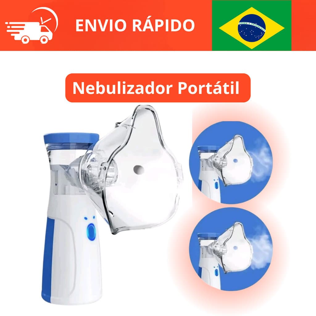 Nebulizador Inalador Portátil Silencioso USB ou Recarregável Saúde Respiratória