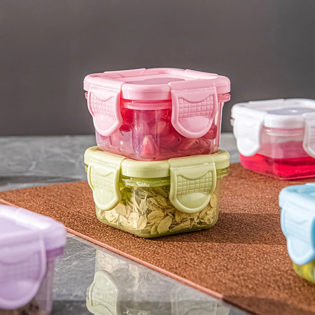 Kit 4 Potes 4/8Cm Para Lanche 60/150 ML Várias Cores