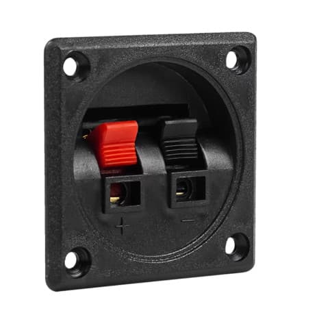 Conector Borne Quadrado Para Caixa De Som Acústica 2 Vias