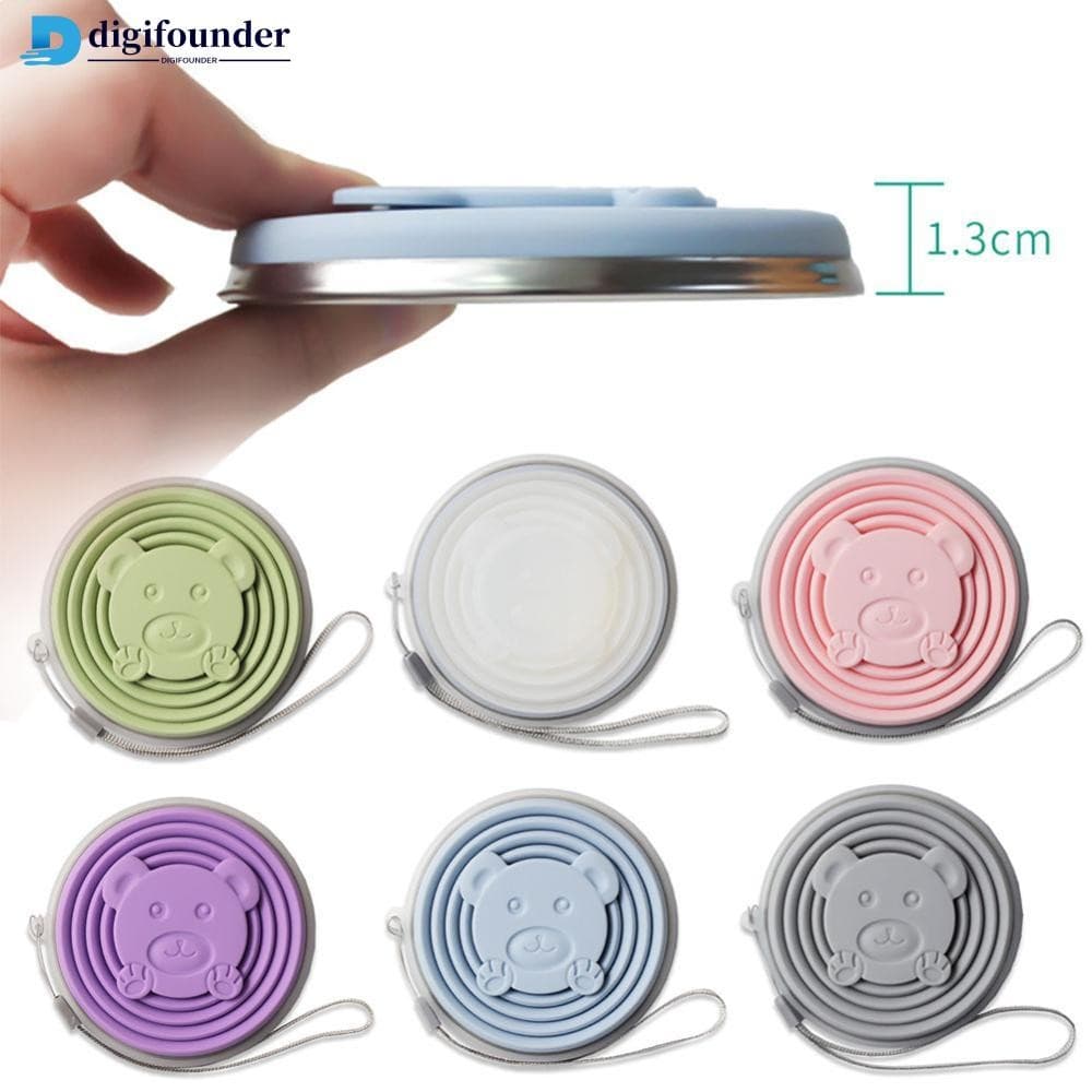 Copo De Água Dobrável Portátil De Silicone 180ml/270ml Com Tampa E Cordão Caneca Telescópica Resistente Ao Calor Para Ac