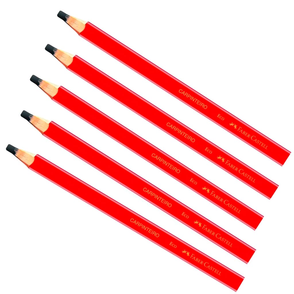 Lápis de Carpinteiro e Marceneiro Faber Castell - 05 uni
