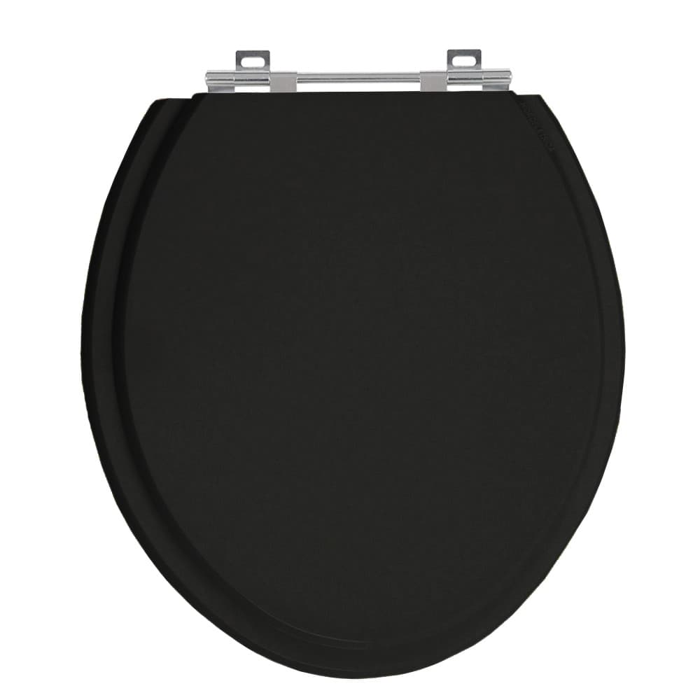 Assento Sanitário Universal para Vaso Oval Preto em MDF