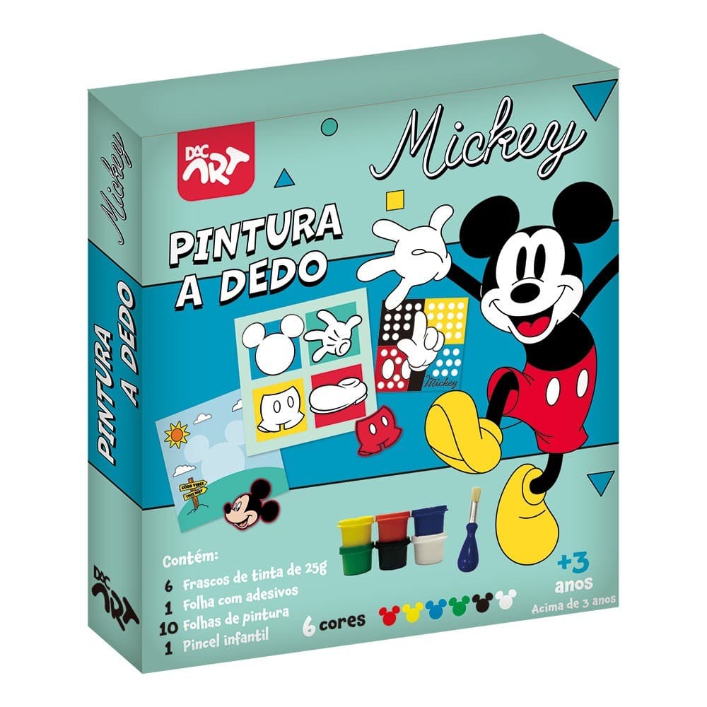 Conjunto de Pintura a Dedo Mickey Mouse - Dac