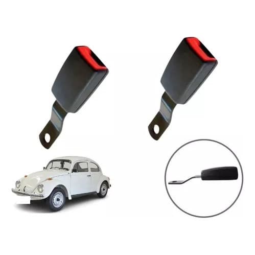 Kit Par De Haste Rígida Fecho Cinto De Segurança Vw Fusca 15 cm