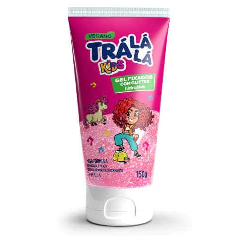 GEL FIXADOR COM GLITTER TRÁ LÁ LÁ 150G HIDRAKIDS
