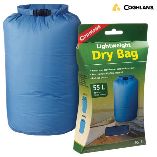 Saco Estanque Coghlan's Lightweight Dry Bag 55L – Leve, Impermeável e Ideal para Camping, Canoagem
