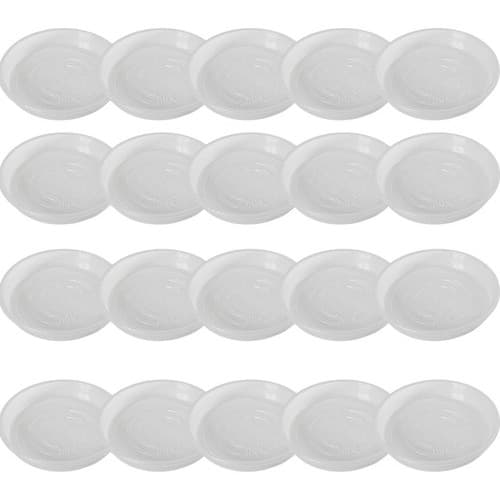 20 Bases Pratos De Plástico Para Vaso Tamanho M Pozzani