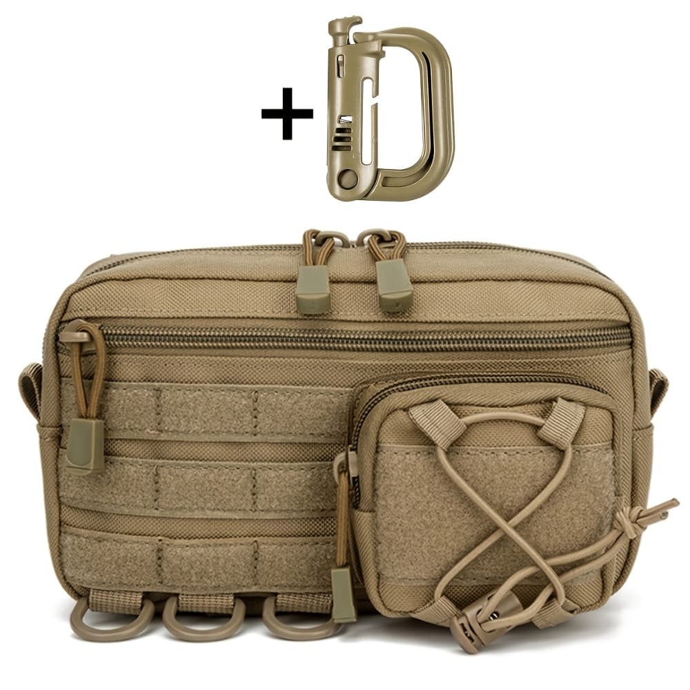 Bolsa MOLLE EDC Com Bolso Cordão , Durável , Nylon , À Prova D'água , Multiuso , Para Acampamento Ao Ar Livre , Utilitár