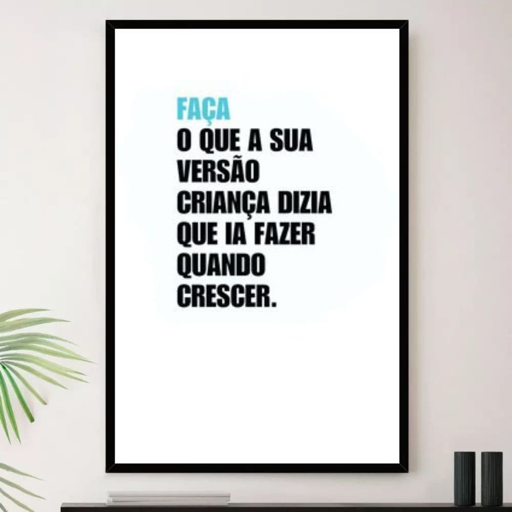 Quadro Motivacional Faça Sonho Criança Decorativo