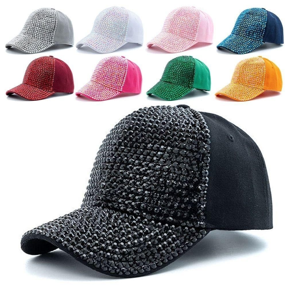 Chapéu De Sol Luxuoso TRUTHW , Bonés De Beisebol Com Strass De Algodão Respirável , Chapéus Ajustáveis