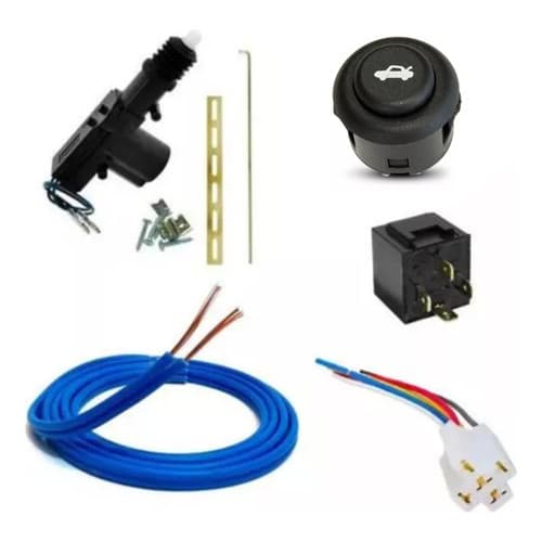 Kit Destrava Porta Malas Elétrico Alarme + Botão Universal
