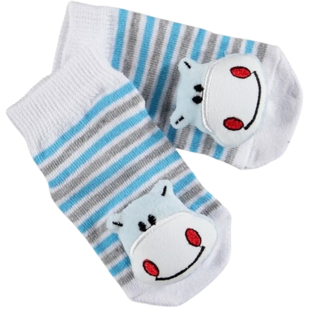 Meias Pantufa Antiderrapantes Infantil Bebê Bichinhos Premium