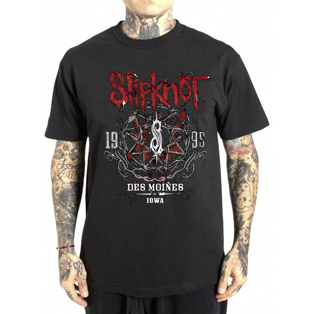 Camiseta Banda Slipknot Rock Internacional Caveira Skull Camisa  Unissex Masculino Feminino   Streetwear