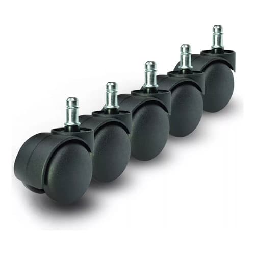 Rodízio Kit 5 Rodinhas Para Cadeira De Escritório Giratória