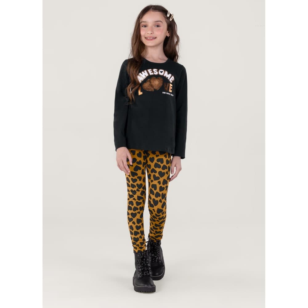 Conjunto cotton infantil menina Awesome