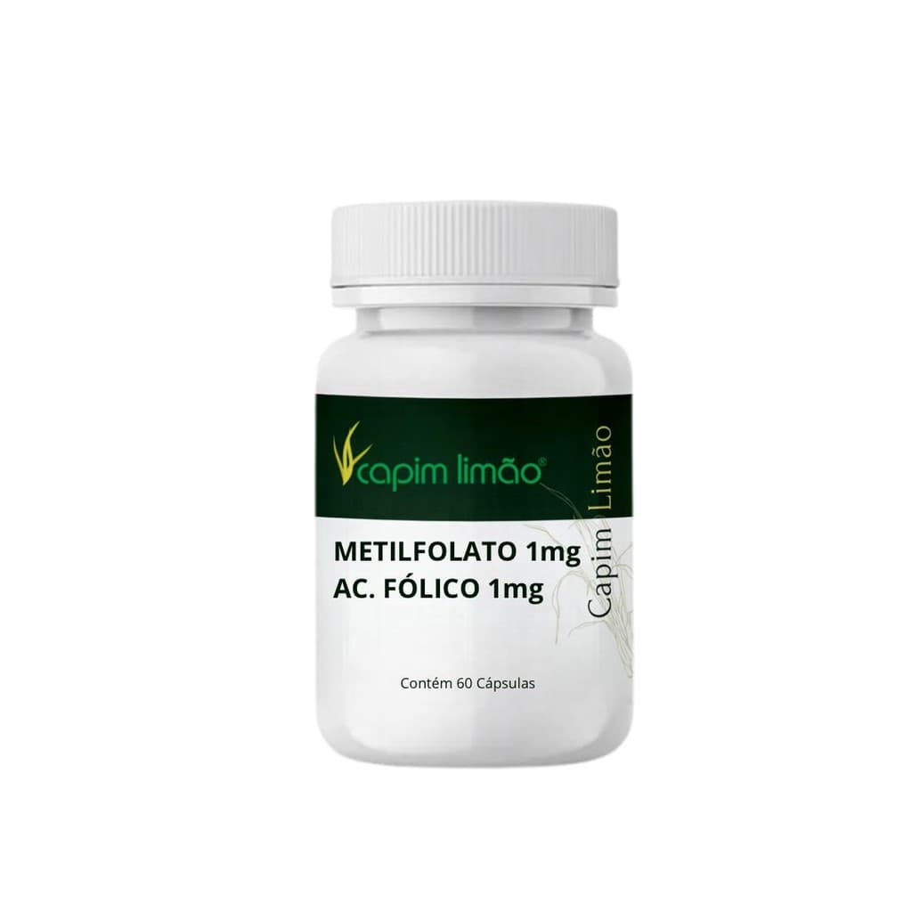Metilfolato 1mg ácido fólico 1mg 60 cápsulas