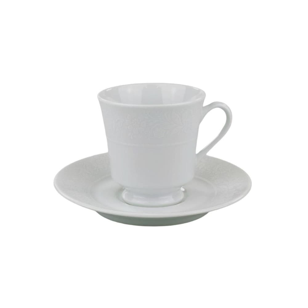 Xícara Chá Com Pires 200ml Porcelana Schmidt - Dec. Noiva 2248