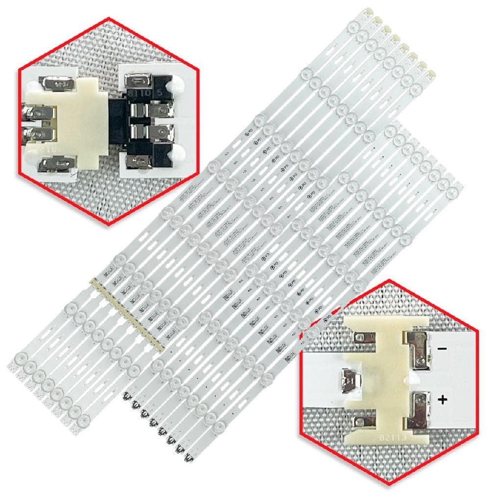 Kit 16 Barras Led UN65JU6500 UN65JU6000 UN65MU6120 UN65JU6700