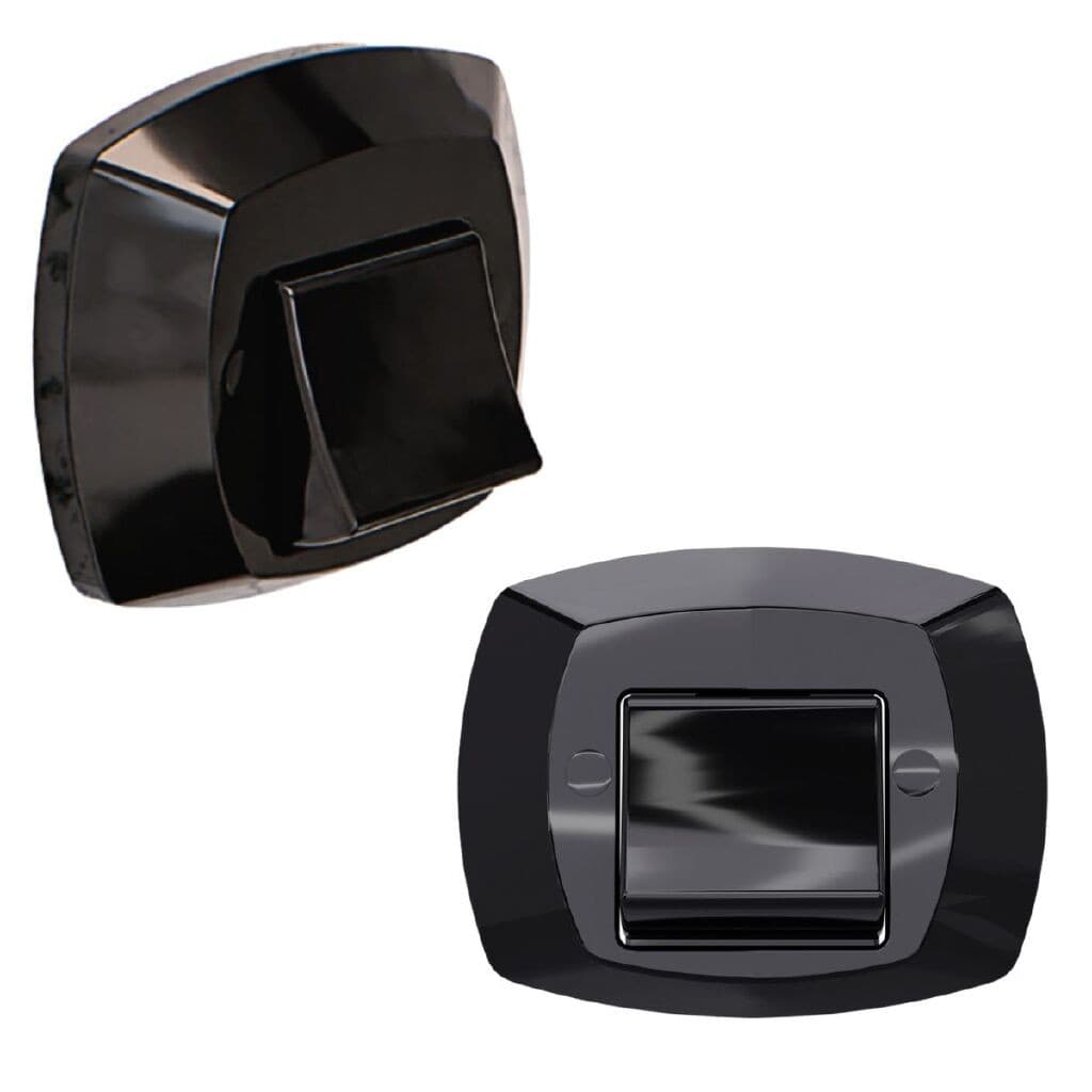 KIT 02 ACABAMENTOS P/ VÁLVULA DE DESCARGA DOCOL ABS PRETO
