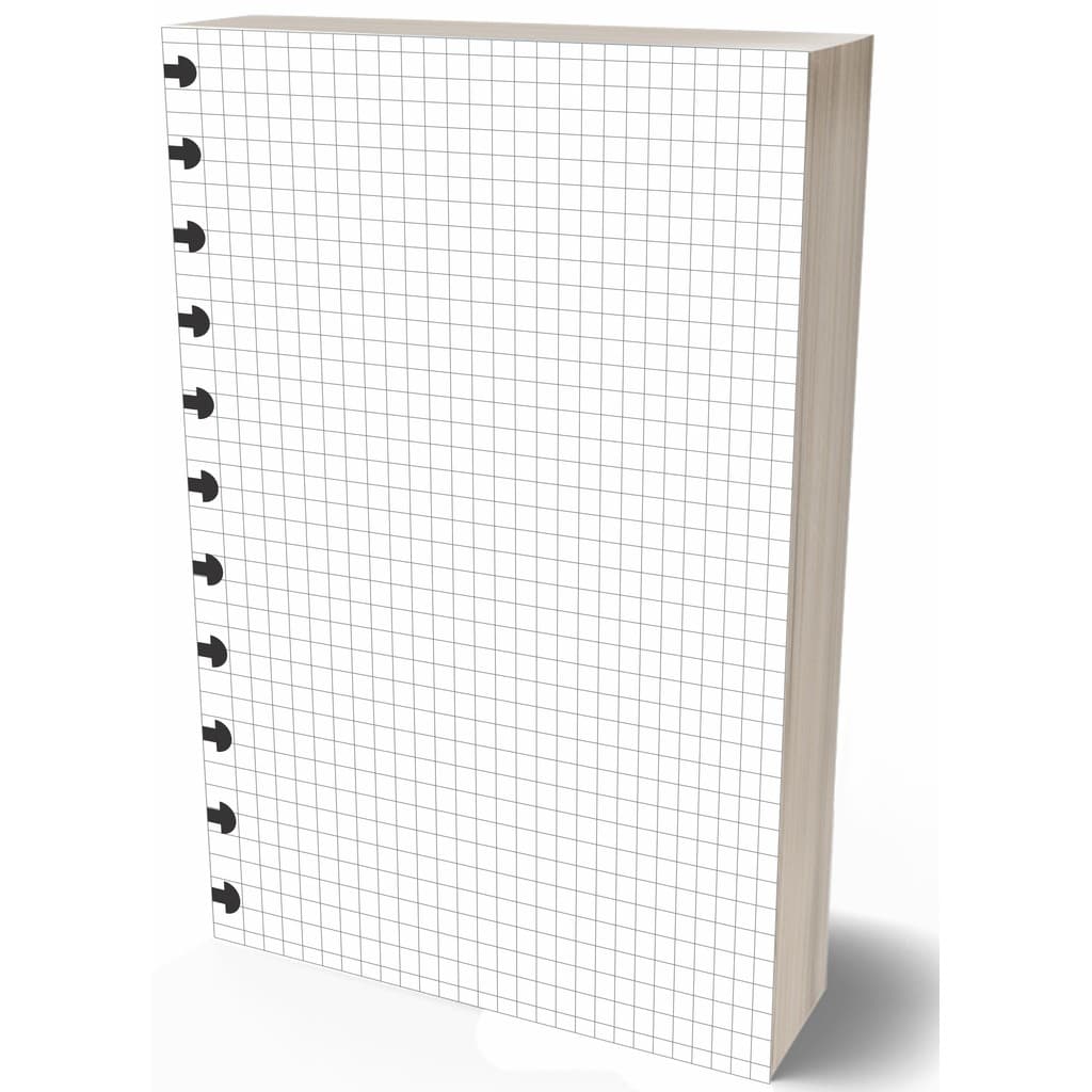 Refil Caderno Discos 90g 100 Folhas Quadriculado Grande 11 Furos