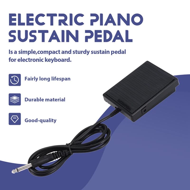 Universal Eletrônico Piano Pé Sustentar Pedal Controlador Interruptor Compatível Amortecedor Teclados