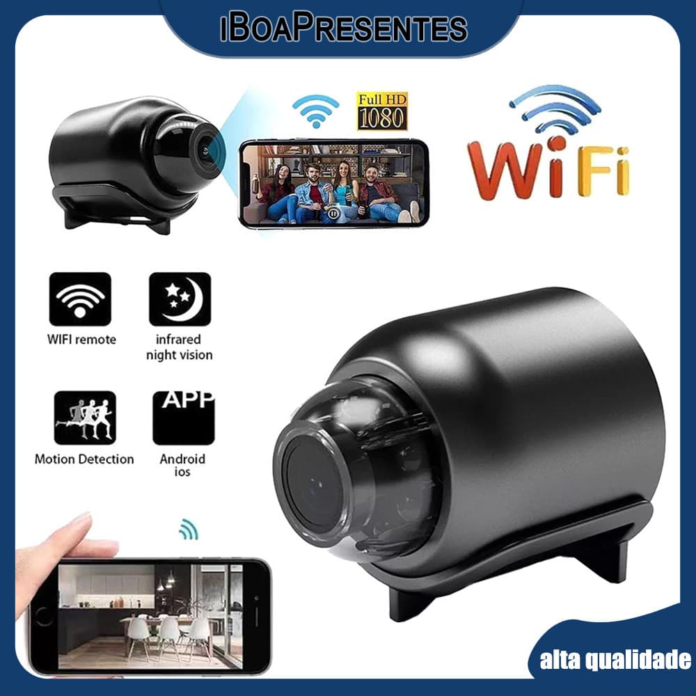 Mini Câmera De Vigilância X5 Wifi 1080p Full Hd Casa Novo