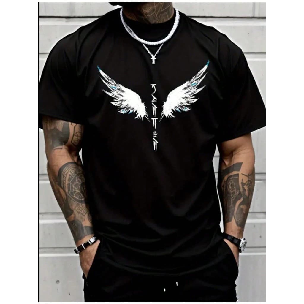 Camiseta Masculina ASAS Simples De Manga Curta Estampada Lançamento casual