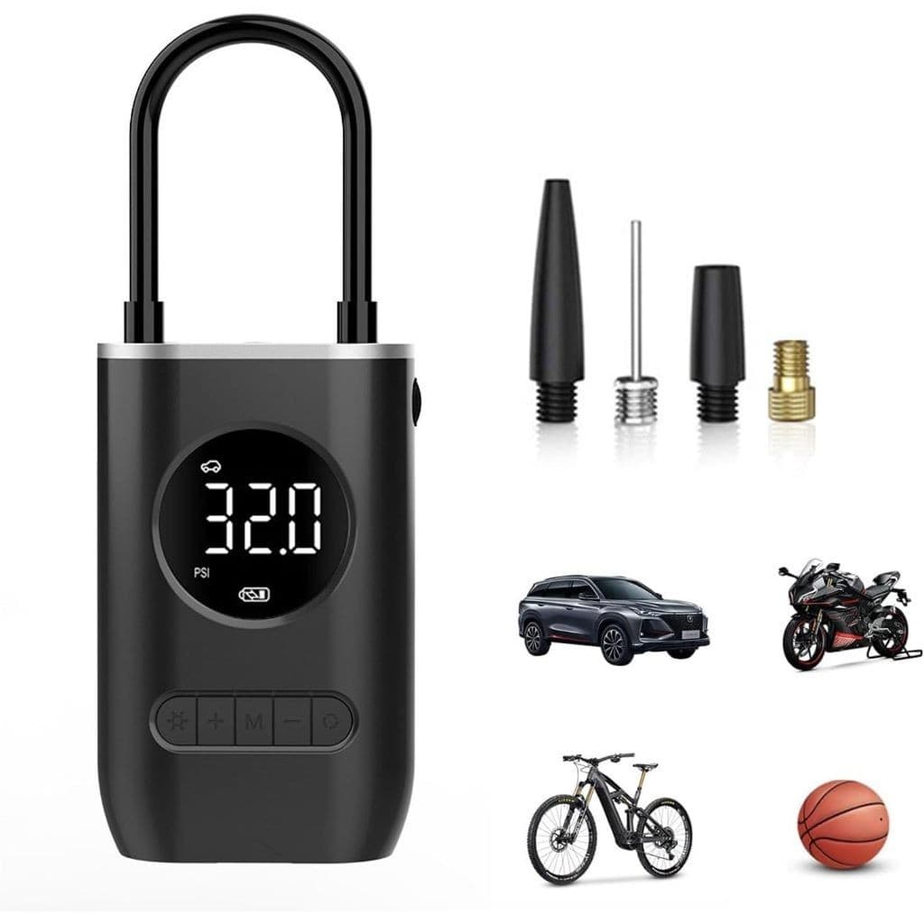 Mini Compressor De Ar Elétrico Portátil Digital USB Pneu Carro Moto Bicicleta Bola Piscina Inflável