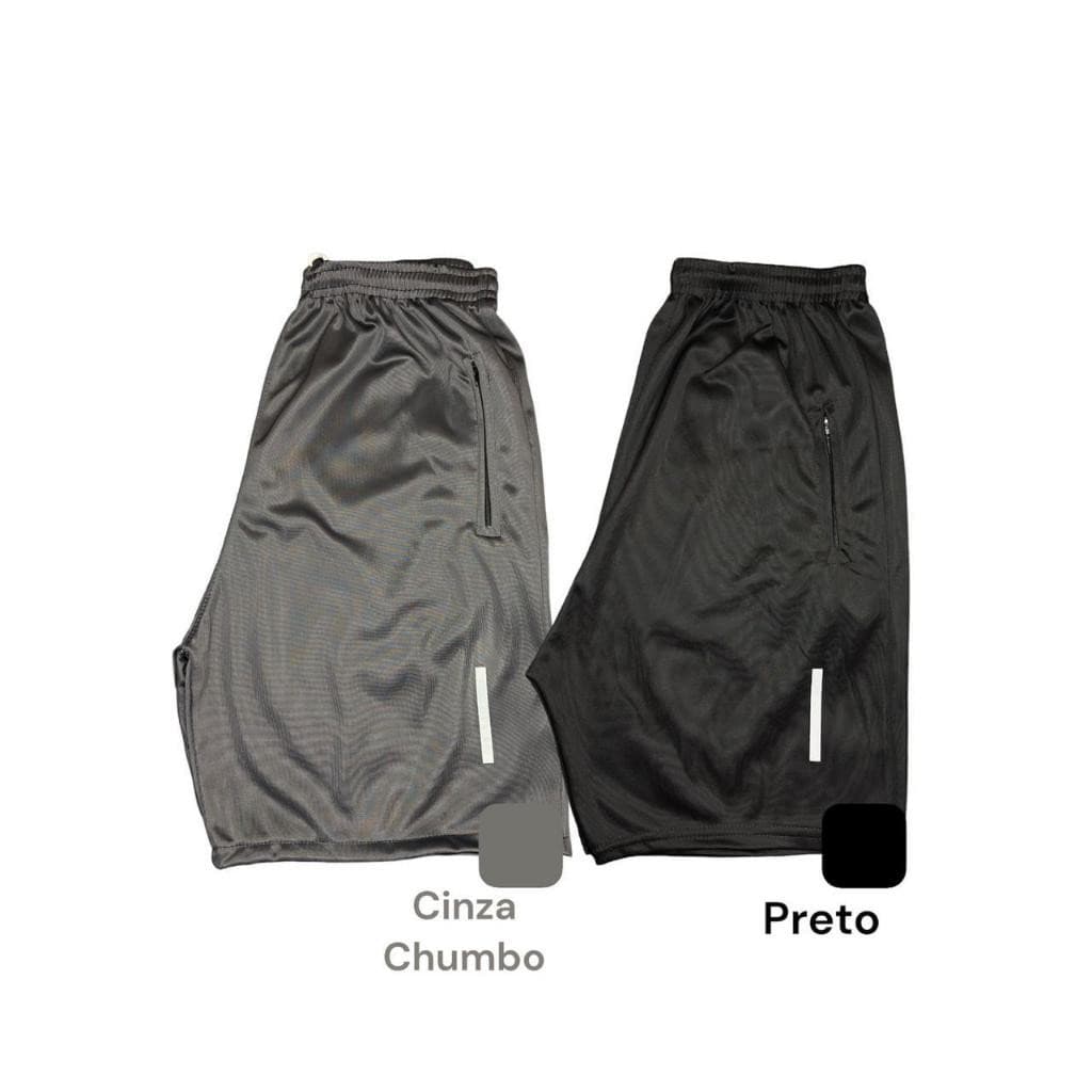 KIT 2 BERMUDAS MASCULINA- COM LOGO REFLETIVO QUE REFLETE NO FLASH DO CELULAR- SHORTS MASCULINO