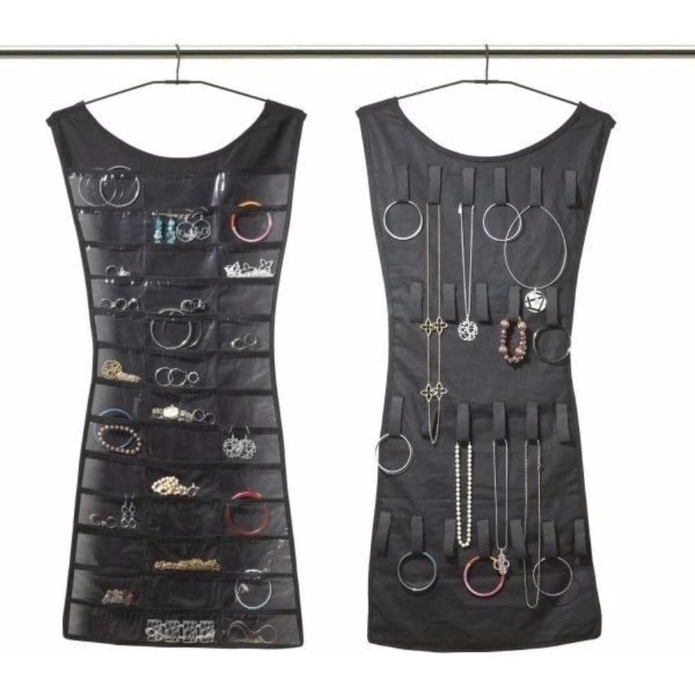 CABIDE ORGANIZADOR PORTA JOIAS BIJUTERIAS MULTIUSO 2 EM 1 SACO PENDURAR ARMARIO GUARDA ROUPA BRINCOS COLARES PULSEIRAS