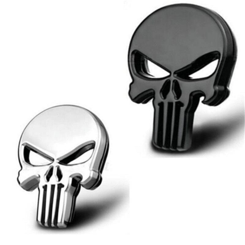 Adesivo de Carro de Metal com Caveira do Punisher, Decalque de Carro, Adesivo de Modificação