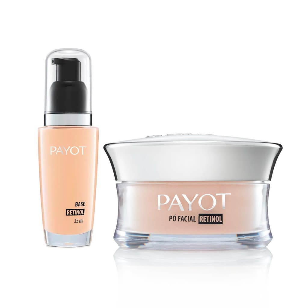 Kit Base Retinol Cor 25 + Pó Facial Retinol Matte Payot