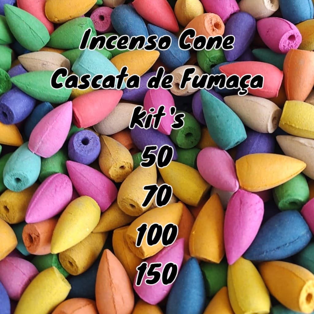 Incenso Cone Cascata de Fumaça 50/70/100/150 Suporte Escultura Natural Nirvana Longa Duração