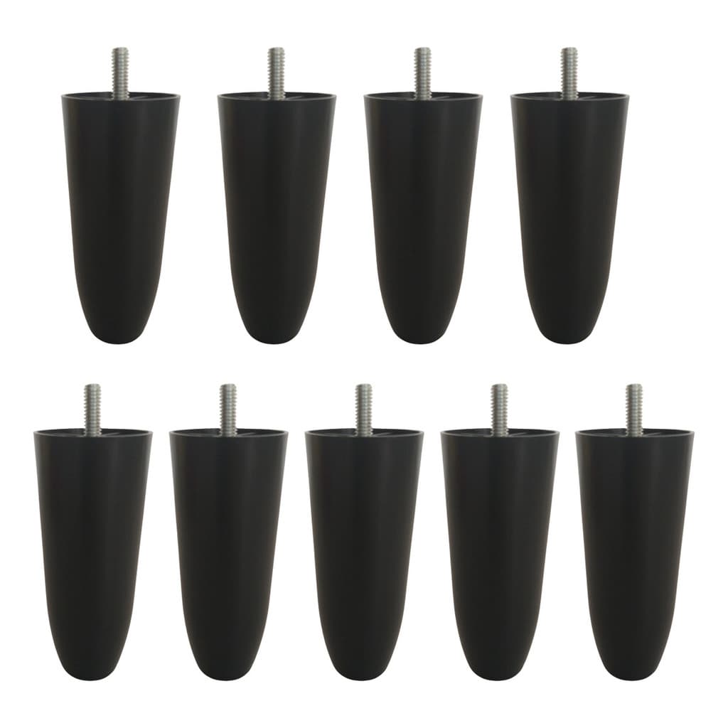 Jogo Kit Pé Cama Box Baú Sofa Rack 9 Peças Em Pu Com 12 Cm