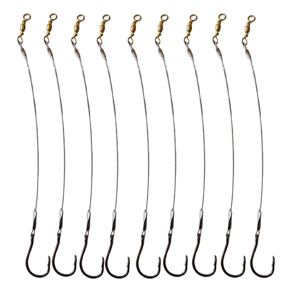Anzol Chinu Encastoado Cabo Flexivel 11cm Com Girador 10un