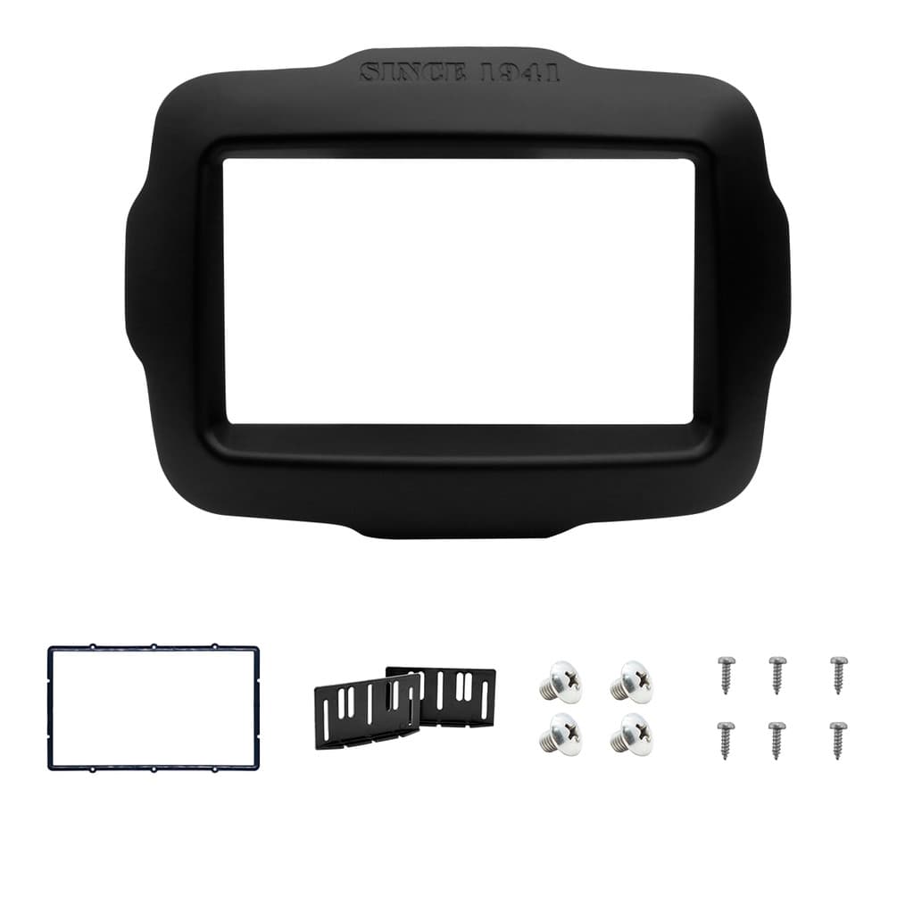 Moldura Painel 2 Din Jeep Renegade 15/22 Preta Multimidia