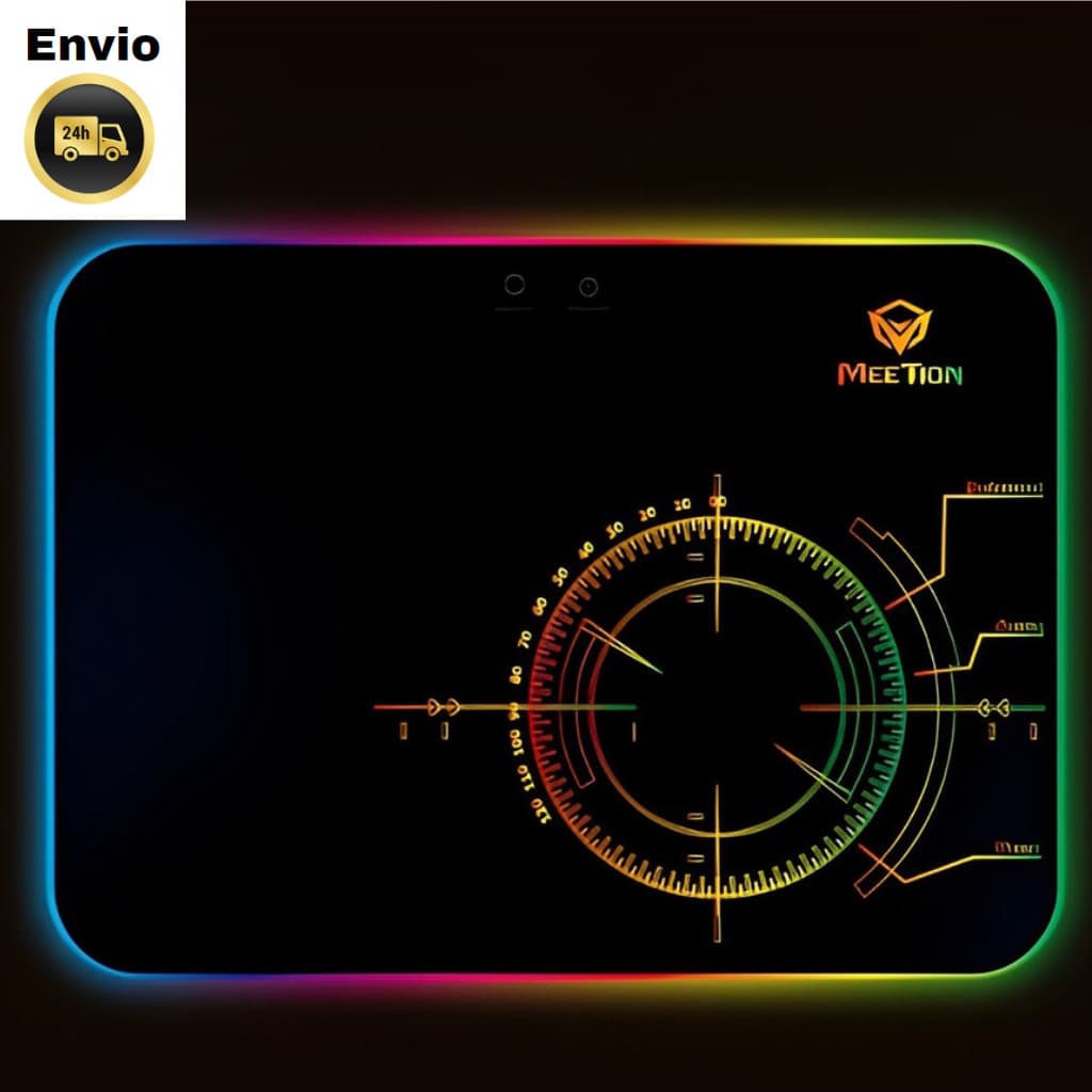 Mouse Pad P010 para jogos com LED RGB retroiluminado brilhante