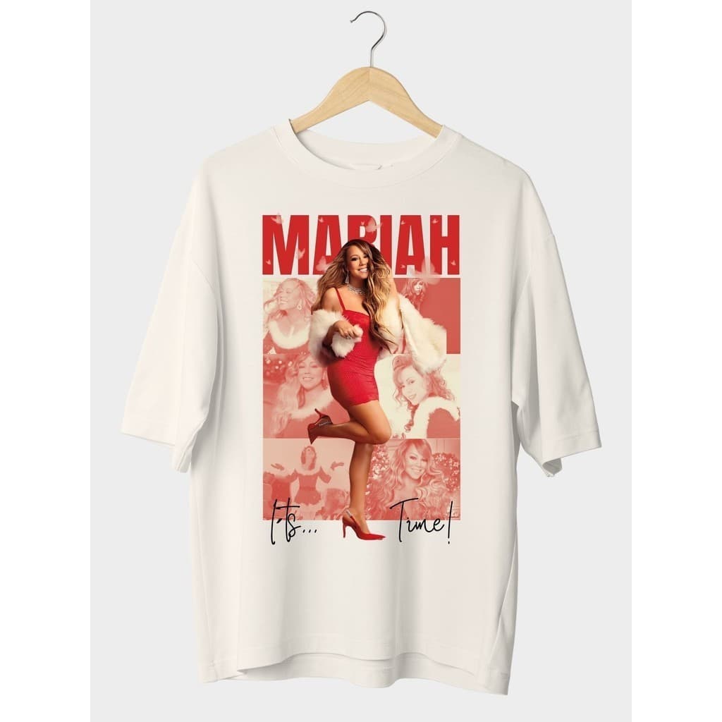 Camiseta Unissex Cantora Mariah Carey Camisa It's Time Blusa T-shirt 100% Algodão Premium