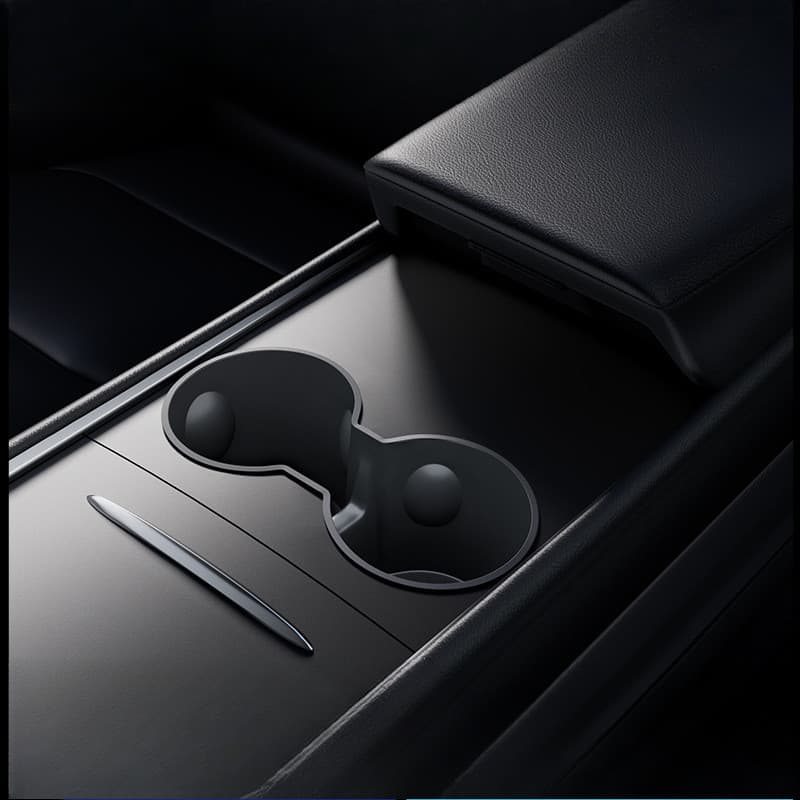 Adequado para Tesla ModelY rejuvenescedor 3 controle Central suporte de copo água limitador Silicone Coaster caixa armaz