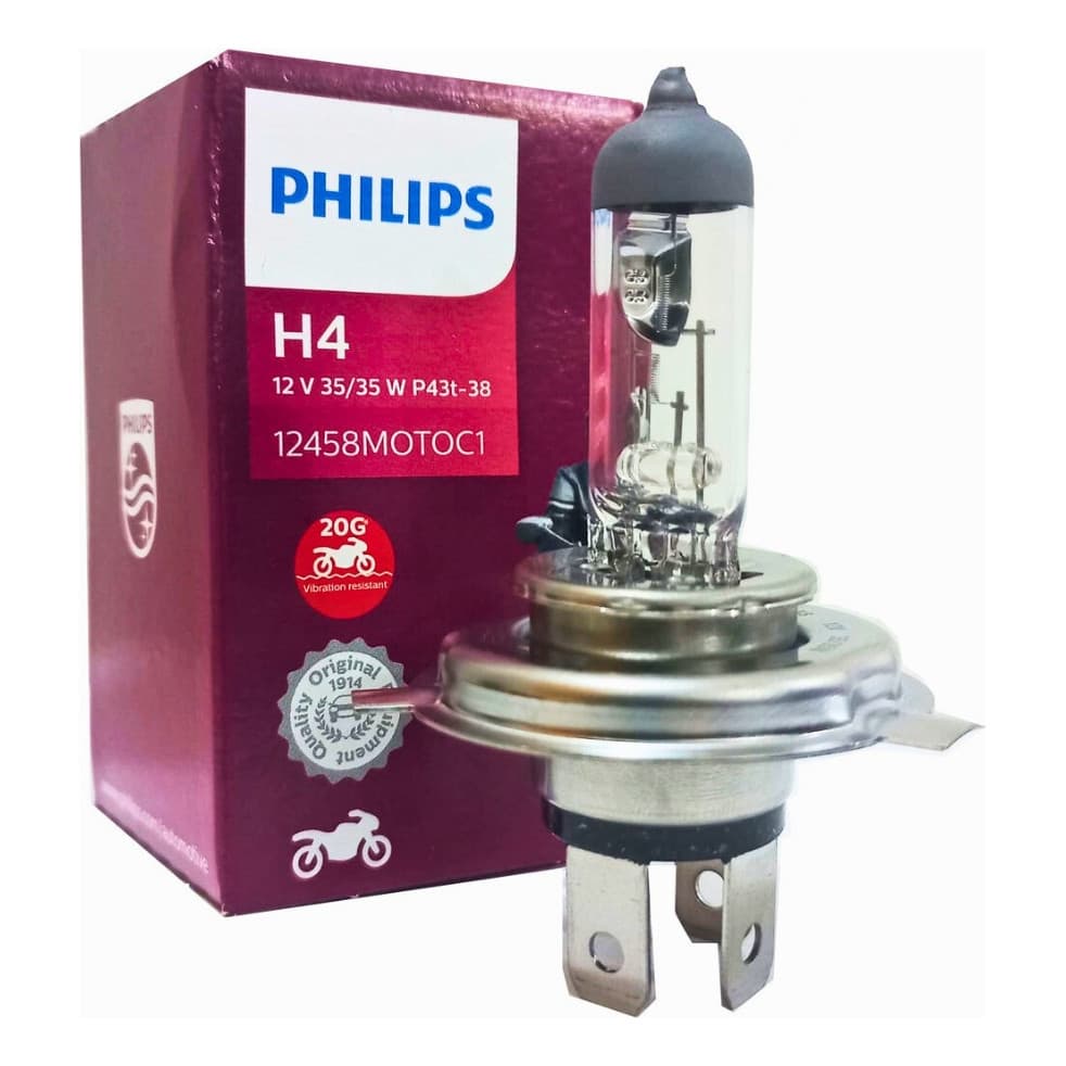 Lâmpada H4 Philips ExtraDuty – Moto CG 125, CG 150, Titan, Fan, YBR e mais