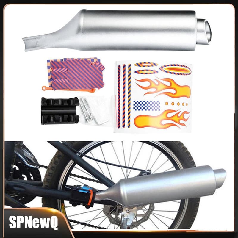Escapamento Bike Com Som Realista De Moto Sistema De Escapamento De Bicicleta